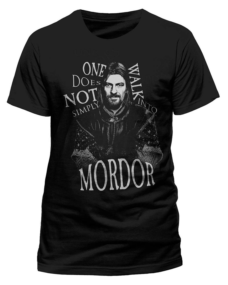 Camiseta Walk Into Mordor. El Señor de los Anillos