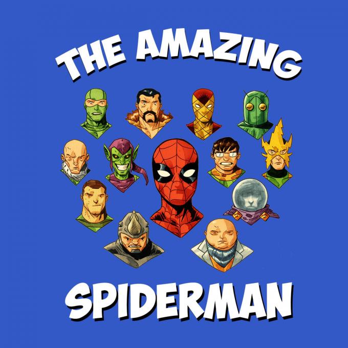 Camiseta chica Amazing Spiderman. Caras