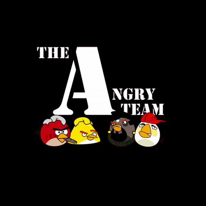 Camiseta chica Angry Birds como el Equipo A