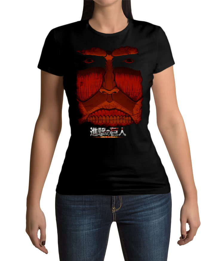 Camiseta chica Attack on Titan Colossal face