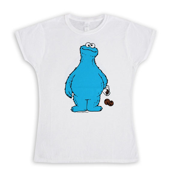 Camiseta chica Barrio Sésamo. El Monstruo de las Galletas