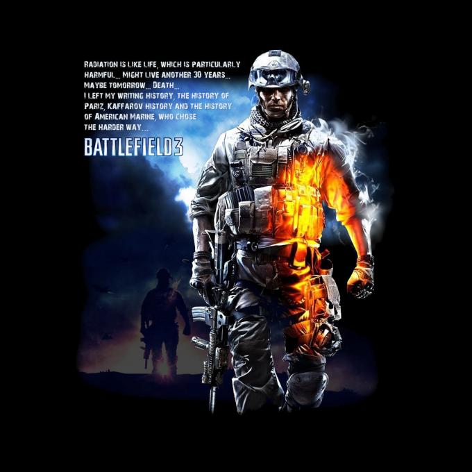 Camiseta chica Battlefield 3. Frases