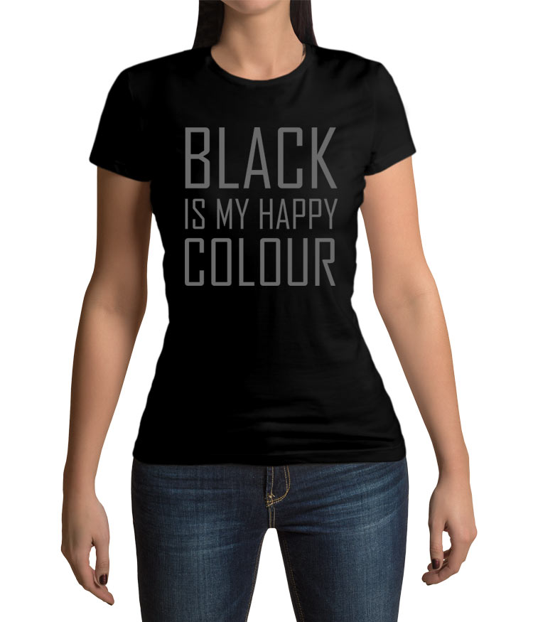 Camiseta chica Black is my happy colour