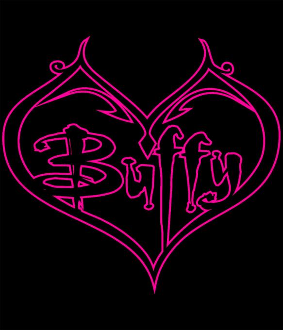 Camiseta chica Buffy. Logo corazón