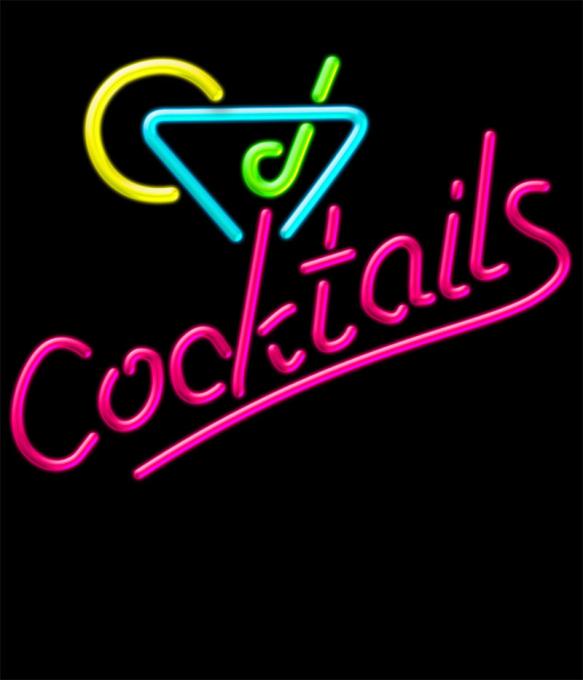 Camiseta chica Cocktail. Neón