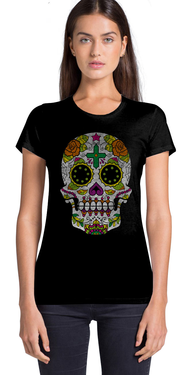 Camiseta chica Coco Skull día de los muertos