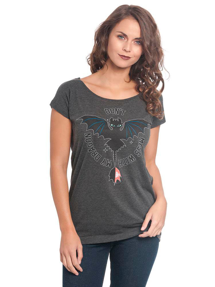 Camiseta chica Don't Mess. Cómo entrenar a tu dragón