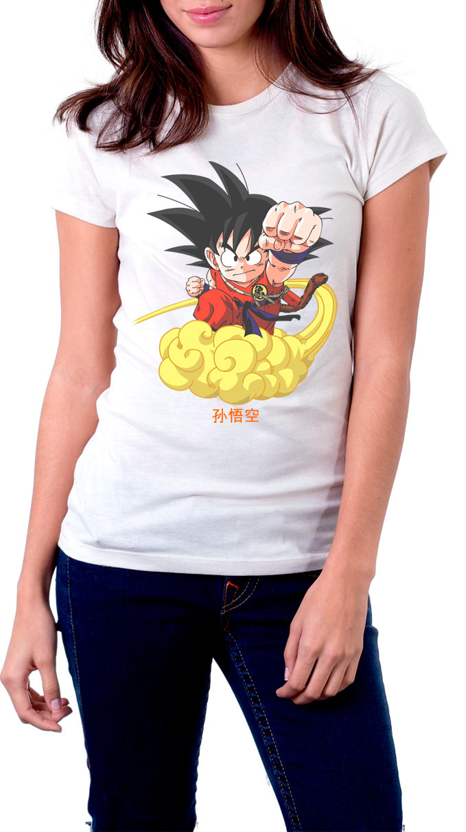 Camiseta chica Dragon Ball Z Son Goku nube mágica
