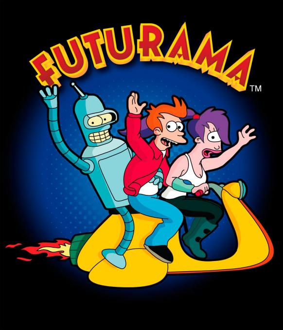 Camiseta chica Futurama personajes