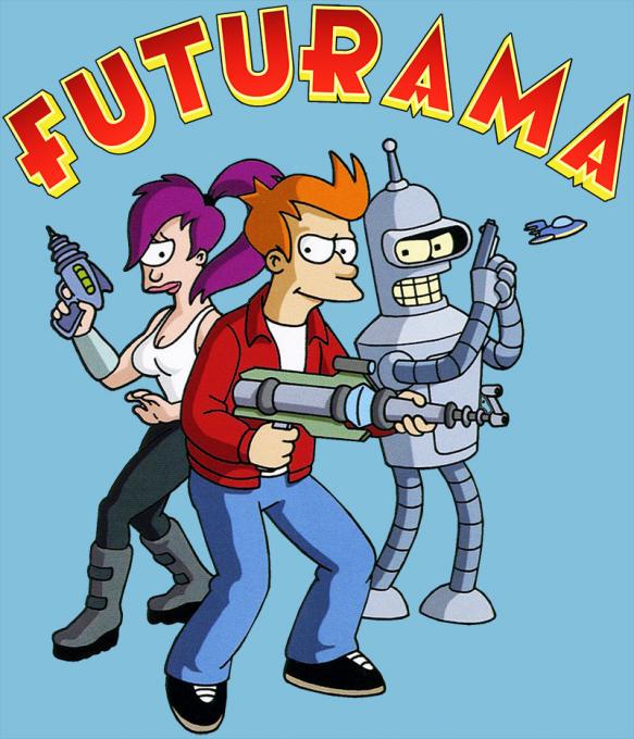 Camiseta chica Futurama. Protagonistas