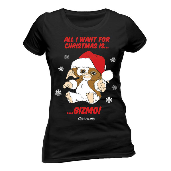 Camiseta chica Gizmo Navidad. Gremlins