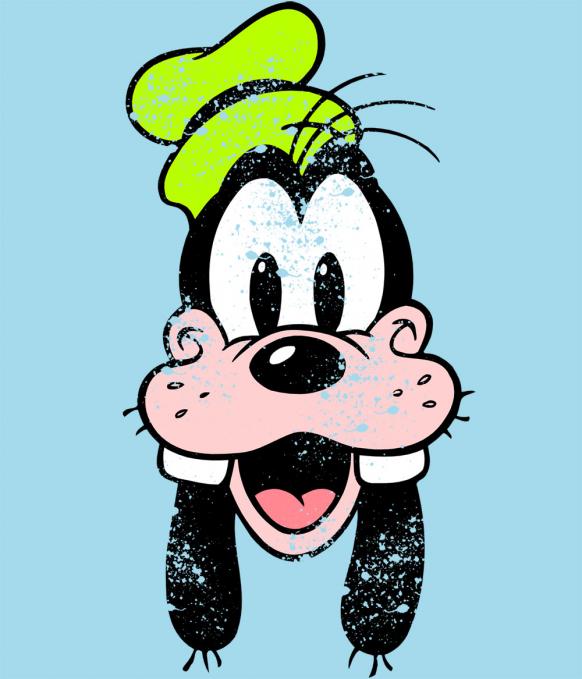 Camiseta chica Goofy efecto desgastada