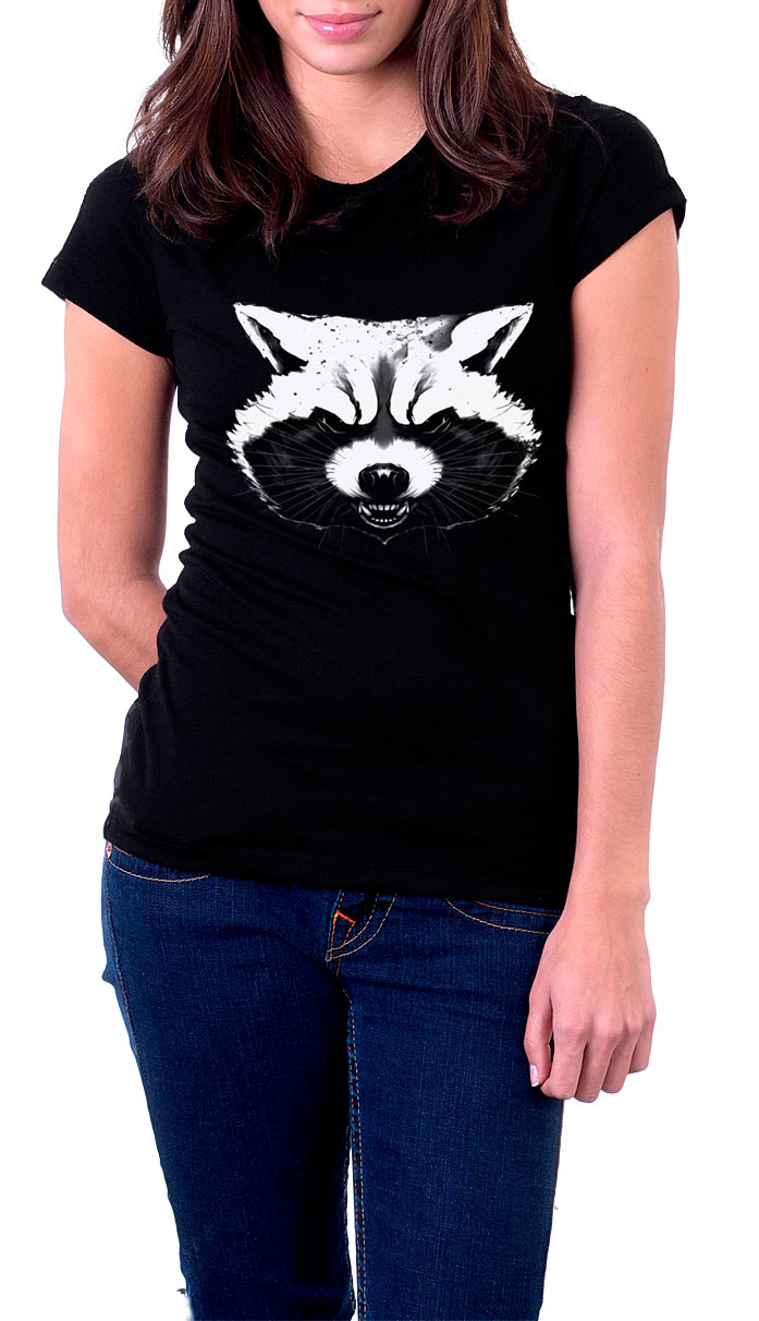 Camiseta chica Guardianes de la Galaxia. Rocket Raccoon
