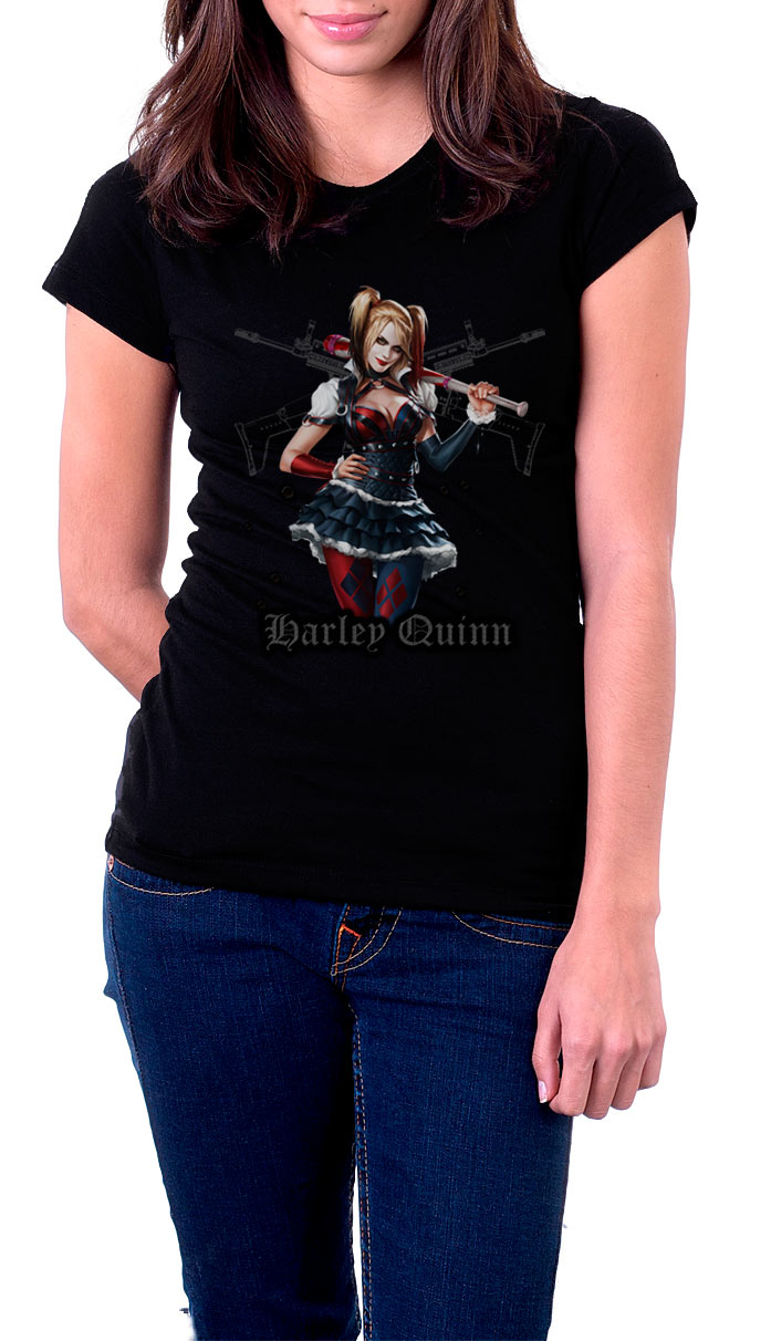 Camiseta chica Harley Quinn armas. Escuadrón Suicida