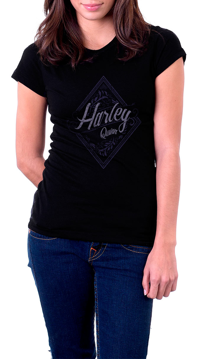Camiseta chica Harley Quinn vintage. Escuadrón Suicida