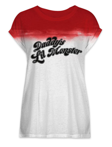 Camiseta chica Harley Quinn. Daddy's Lil Monster. Escuadrón Suicida