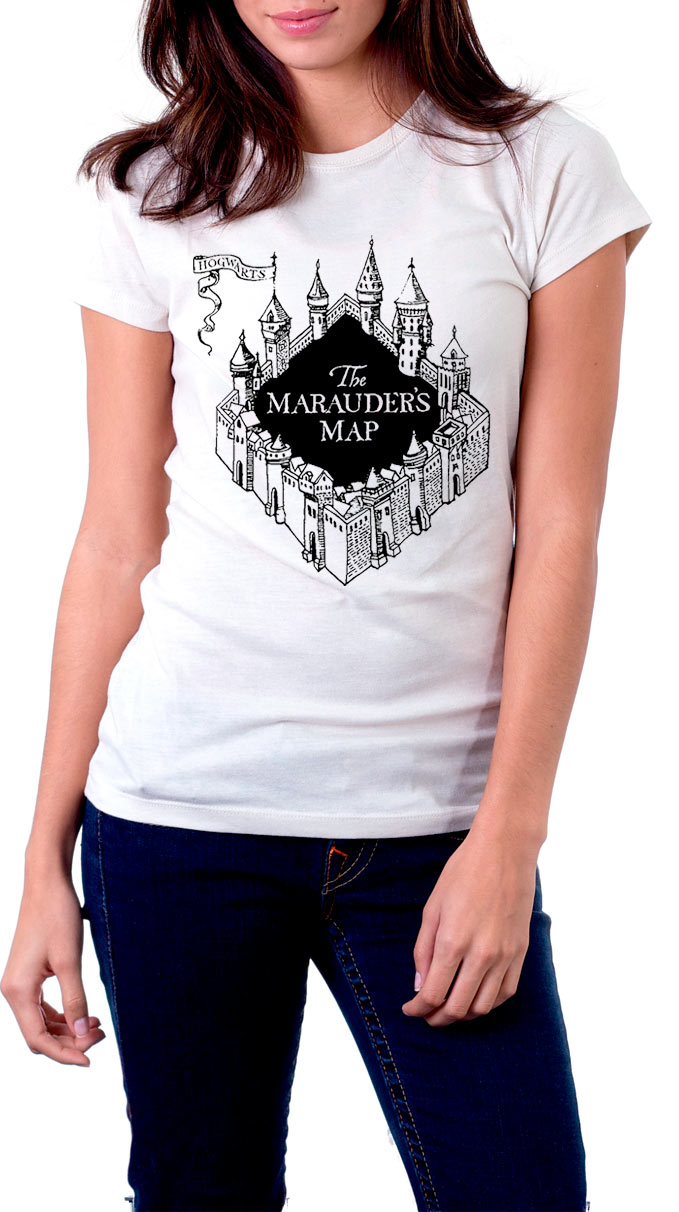Camiseta chica Harry Potter Mapa Merodeador