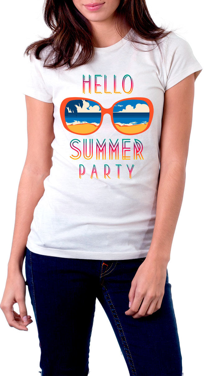 Camiseta chica Hello Summer Party