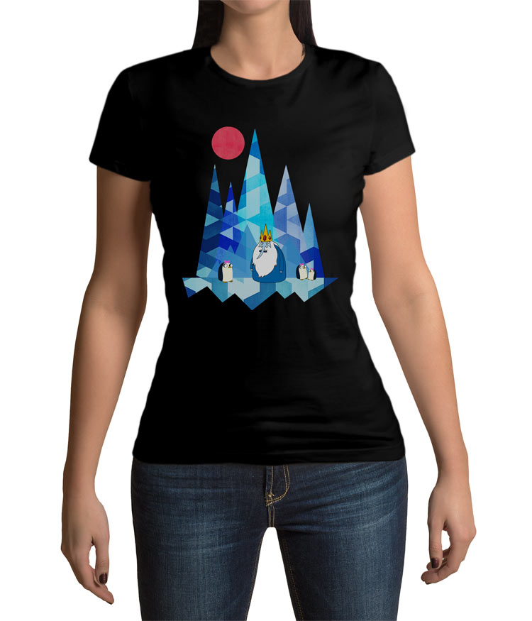 Camiseta chica Hora de Aventuras montañas Rey Hielo