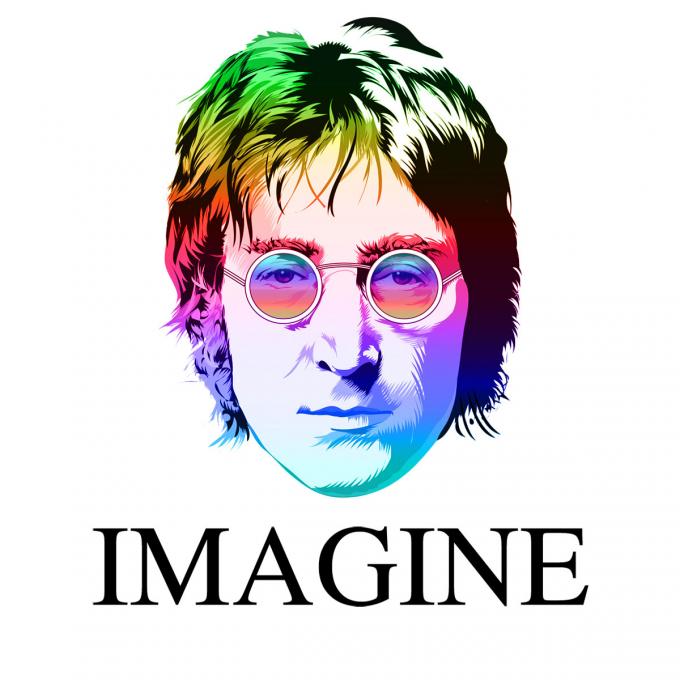 Camiseta chica John Lennon. Imagine