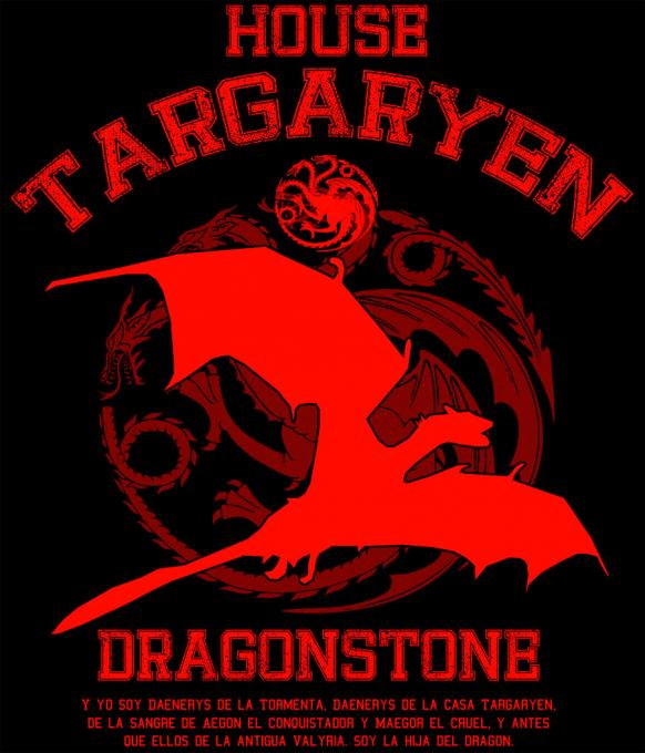 Camiseta chica Juego de Tronos. Casa Targaryen. Dragón
