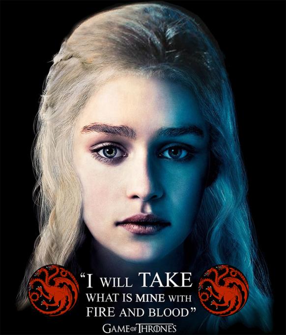 Camiseta chica Juego de Tronos. Khaleesi rostro