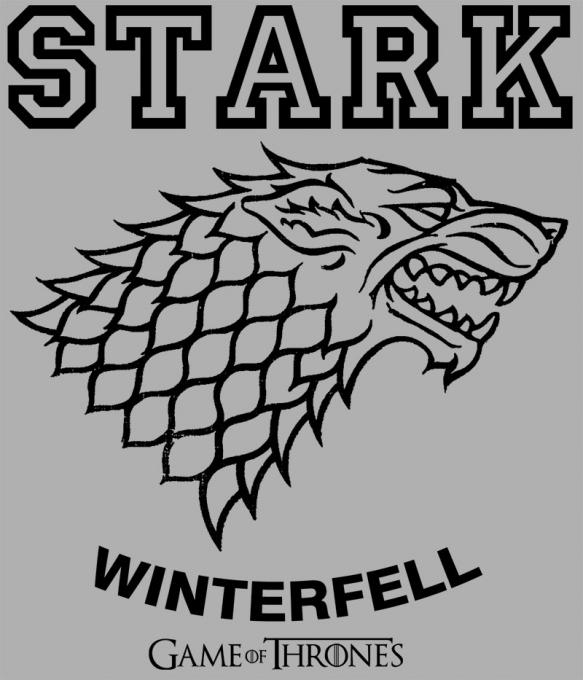 Camiseta chica Juego de Tronos. Stark & Winterfell