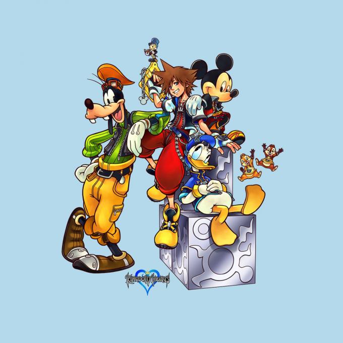 Camiseta chica Kingdom Hearts. Amigos