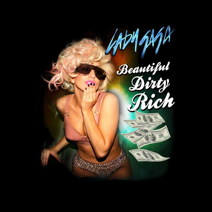 Camiseta chica Lady GaGa. Dirty Rich
