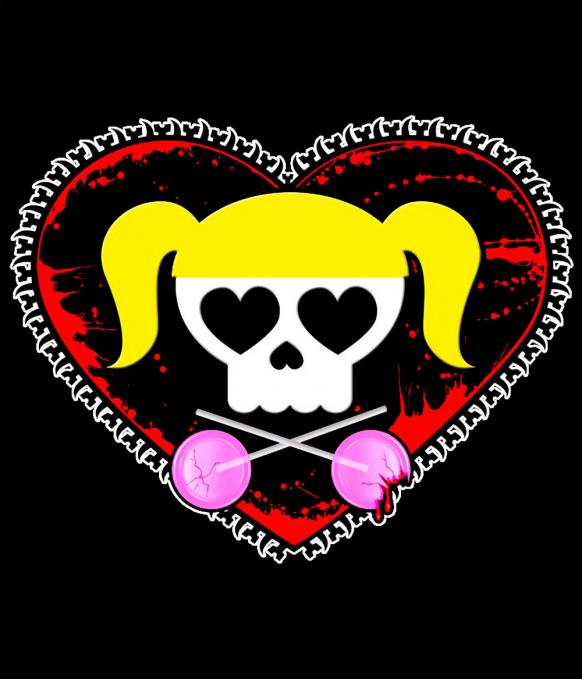 Camiseta chica Lollipop Chainsaw. Muñeca