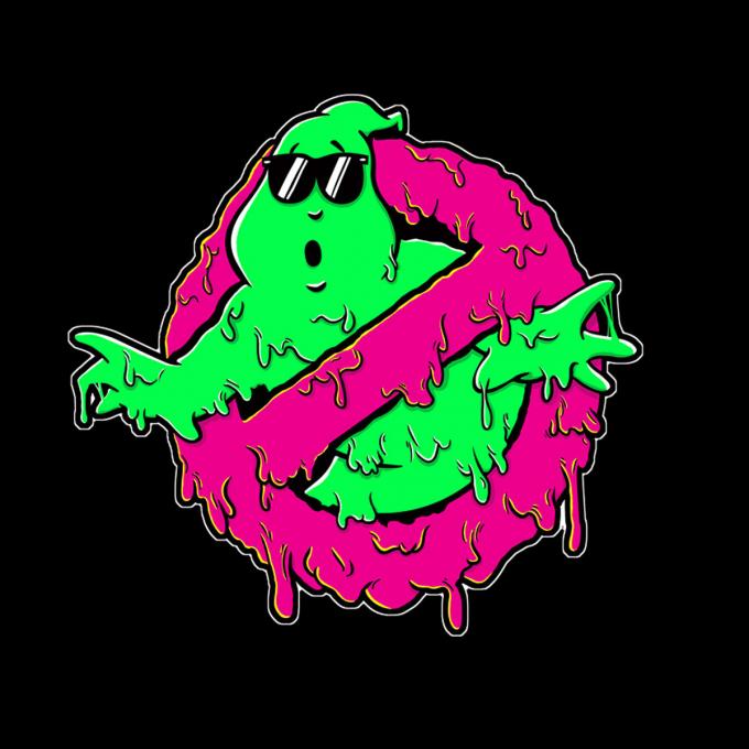 Camiseta chica Los Cazafantasmas. Logo derretido