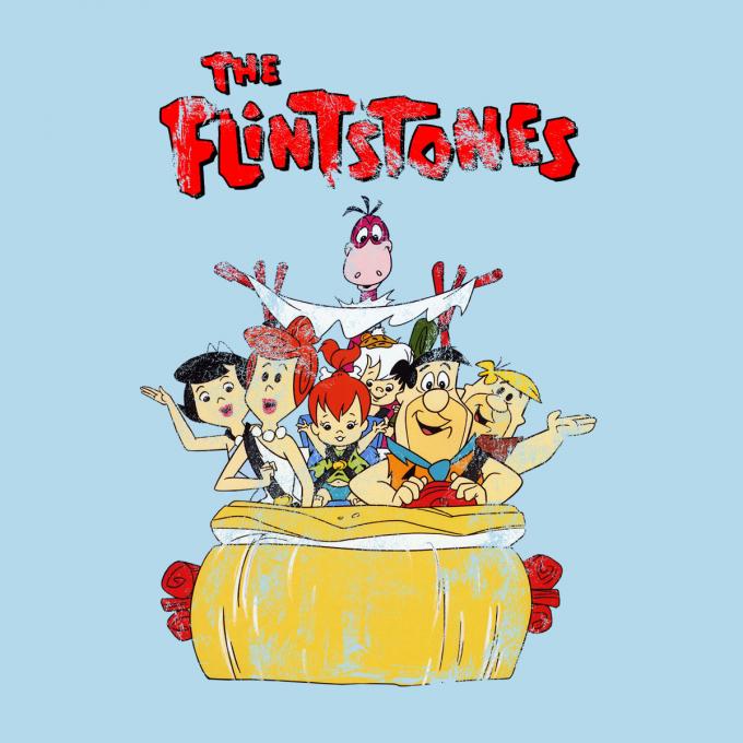 Camiseta chica Los Picapiedras. Personajes