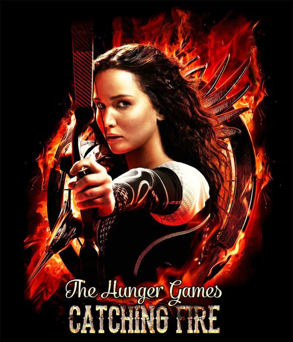 Camiseta chica Los juegos del Hambre: en llamas. Katniss