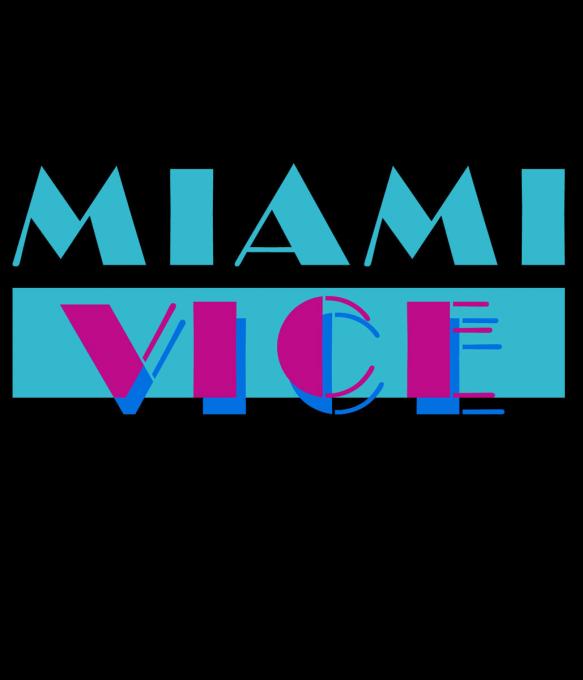 Camiseta chica Miami Vice. Logo
