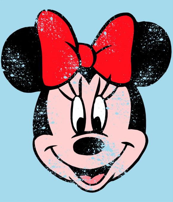 Camiseta chica Minnie efecto desgastada