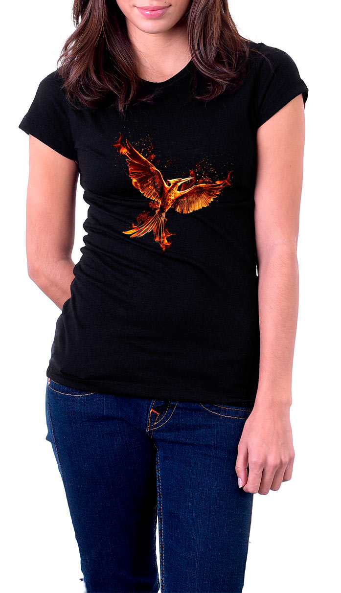 Camiseta chica Mockingjay. Los Juegos del Hambre. Modelo 1