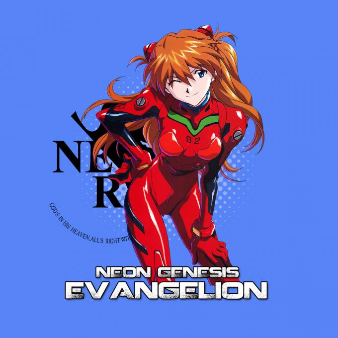 Camiseta chica Neon Genesis Evangelion. Asuka