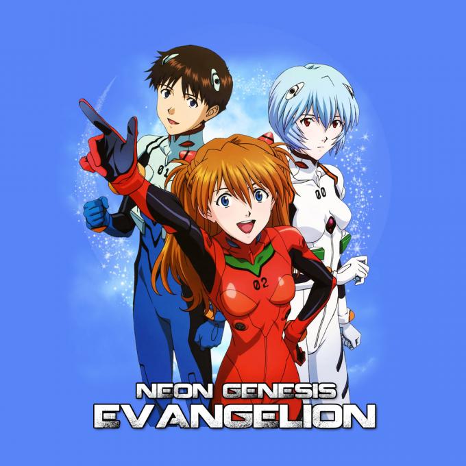 Camiseta chica Neon Genesis Evangelion. Trio