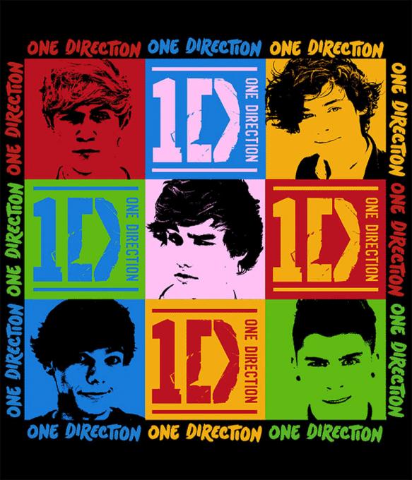 Camiseta chica One Direction. Protagonistas