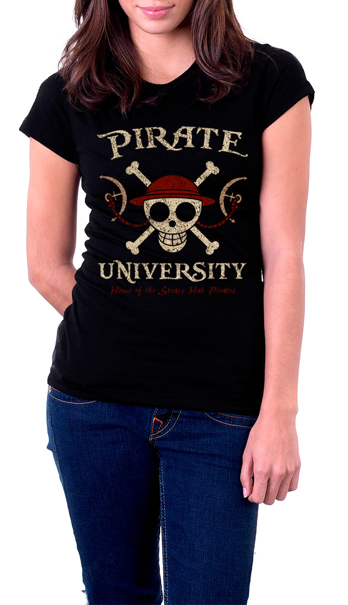 Camiseta chica One Piece Pirate University