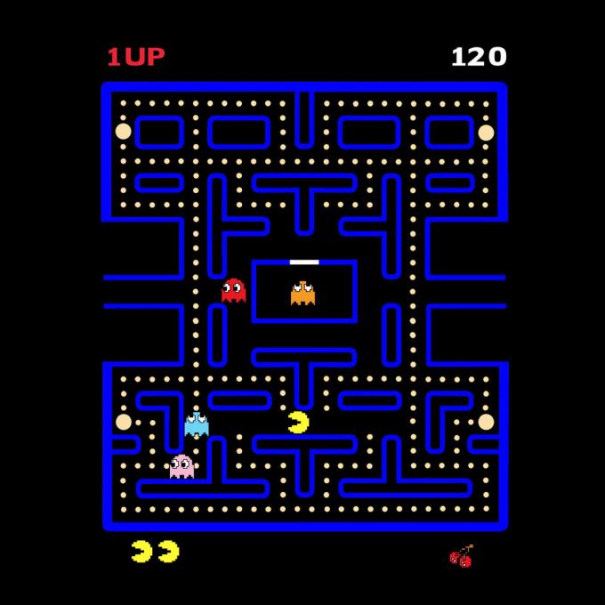 Camiseta chica Pac Man. Pantalla Arcade