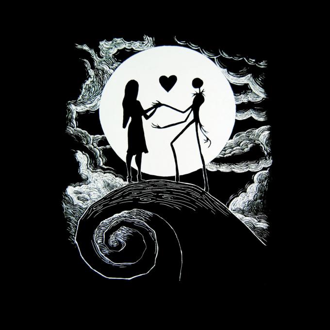Camiseta chica Pesadilla antes de Navidad. Spiral Hill