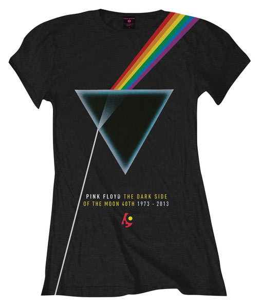 Camiseta chica Pink Floyd. Dark Side of the Moon Blue Splatter