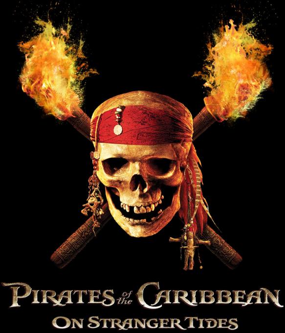 Camiseta chica Piratas del Caribe: en mareas misteriosas. Logo