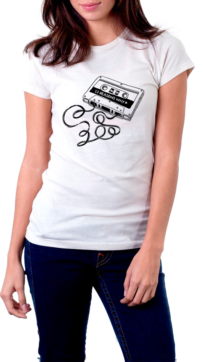 Camiseta chica Por trece razones. Netflix series
