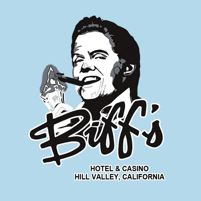 Camiseta chica Regreso al Futuro. Biffs hotel