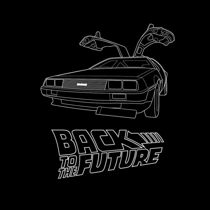 Camiseta chica Regreso al Futuro. De Lorean