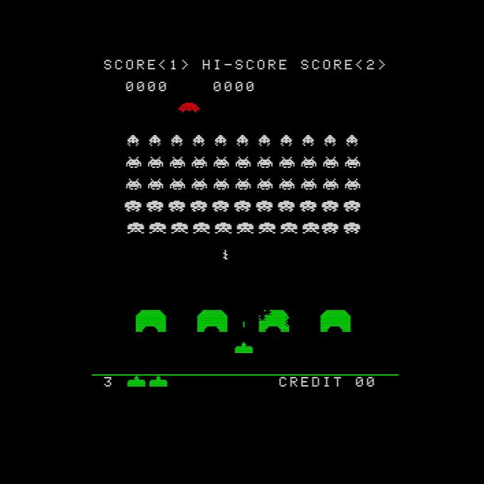 Camiseta chica Space Invaders. Pantalla