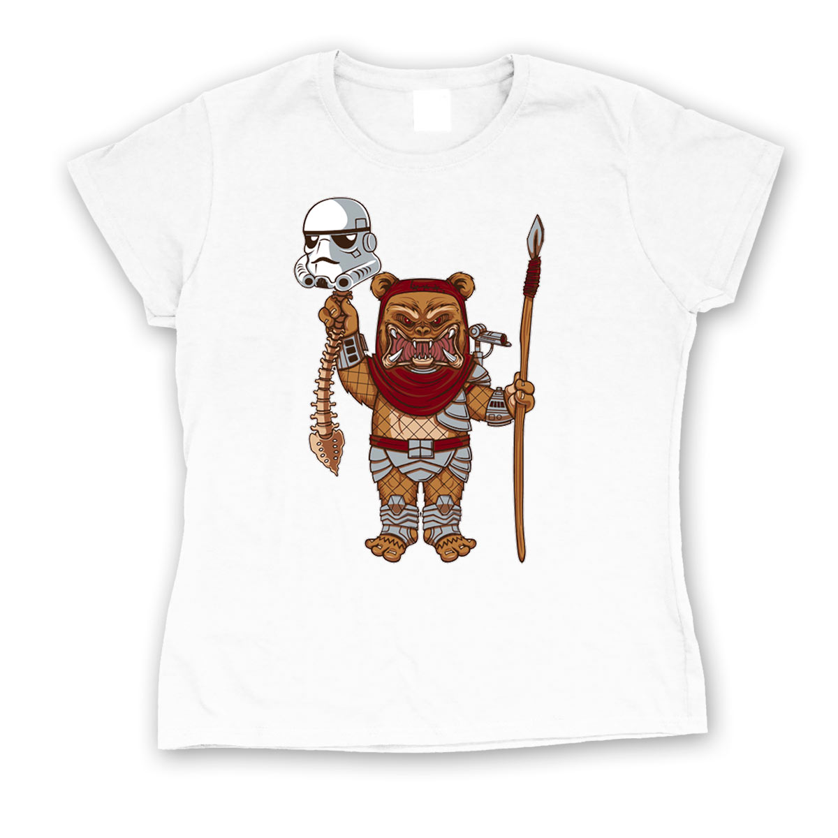 Camiseta chica Star Wars. Ewok como Predator