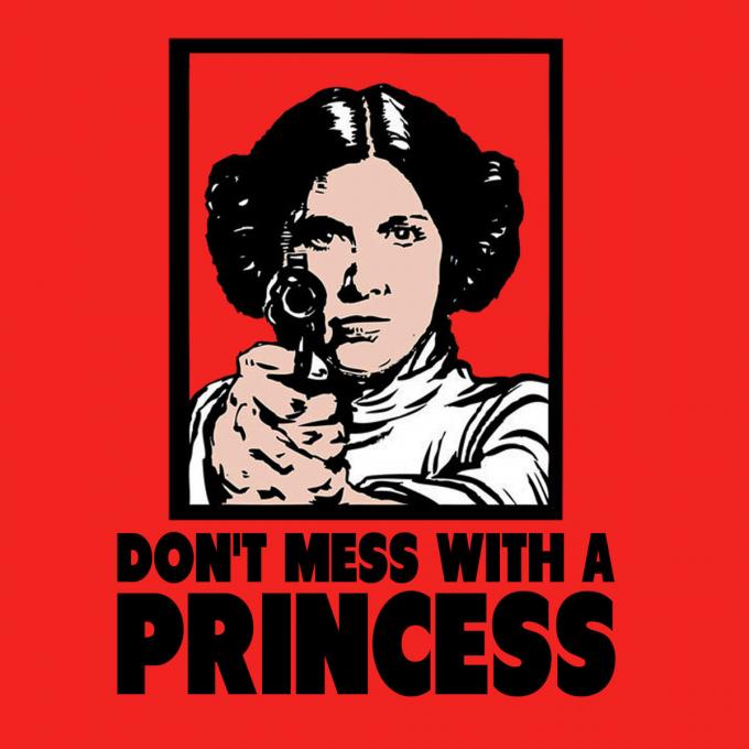 Camiseta chica Star Wars. Princesa